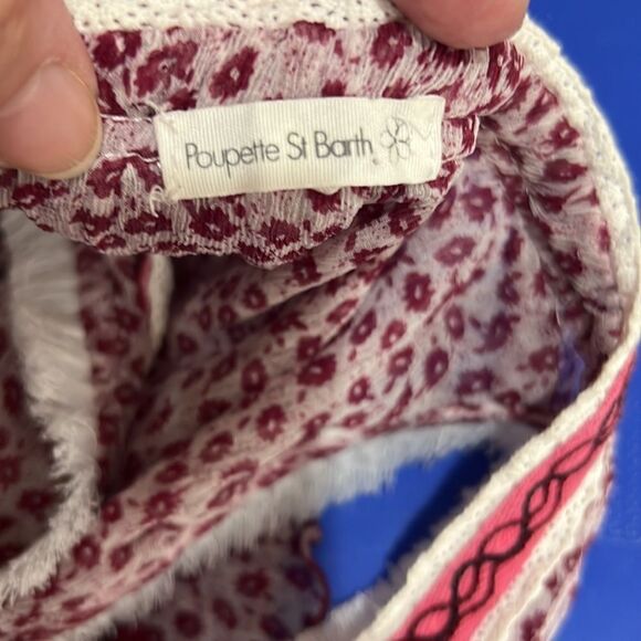 Poupette St Barth silk print layered top mini dress in Pink size small EUC - Picture 13 of 16